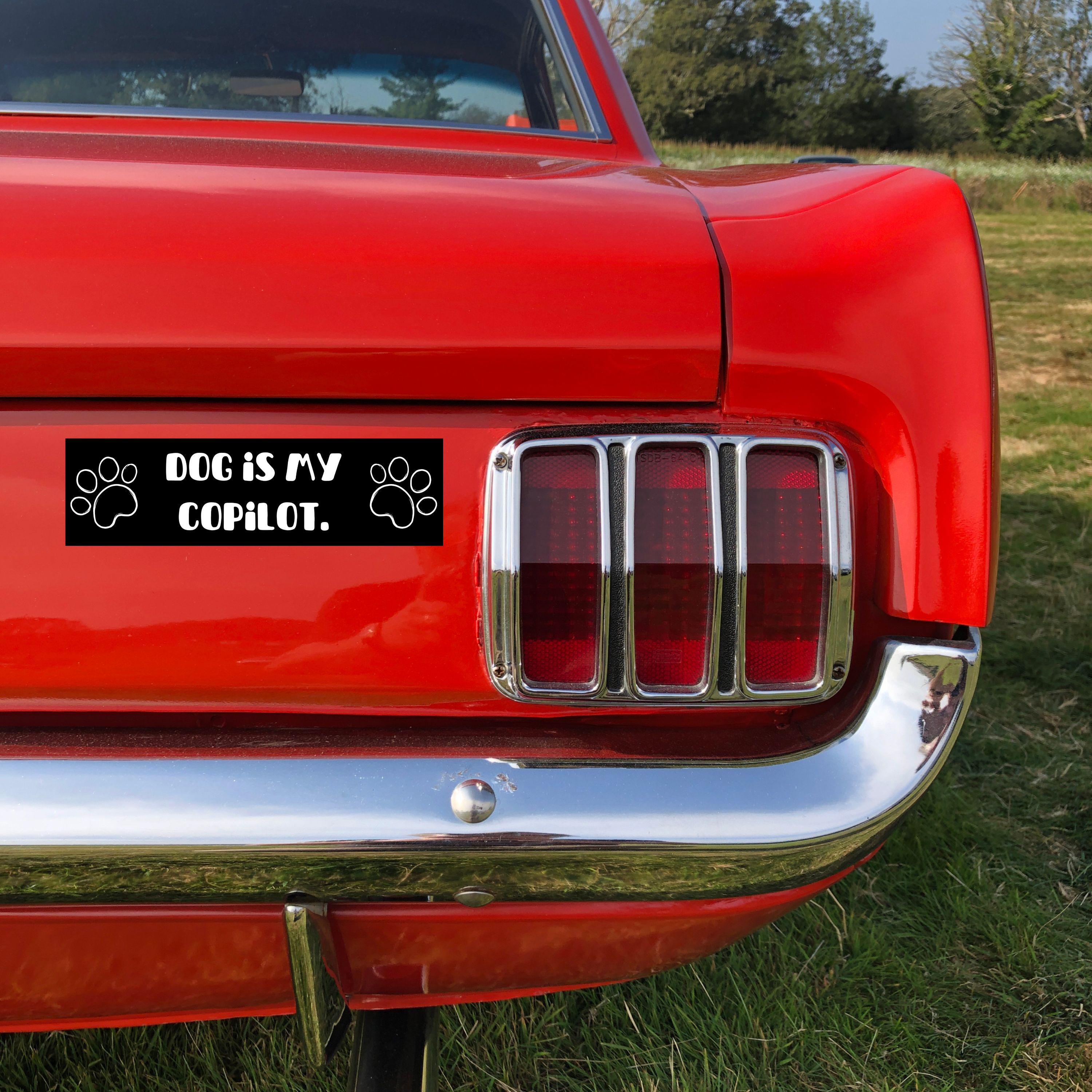 Dog is My Copilot Bumper Sticker: Fun Pet Lover Car Decal - Etsy