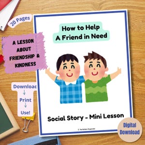 Helping Friends Social Story: Empathy & Kindness Activities (PDF)