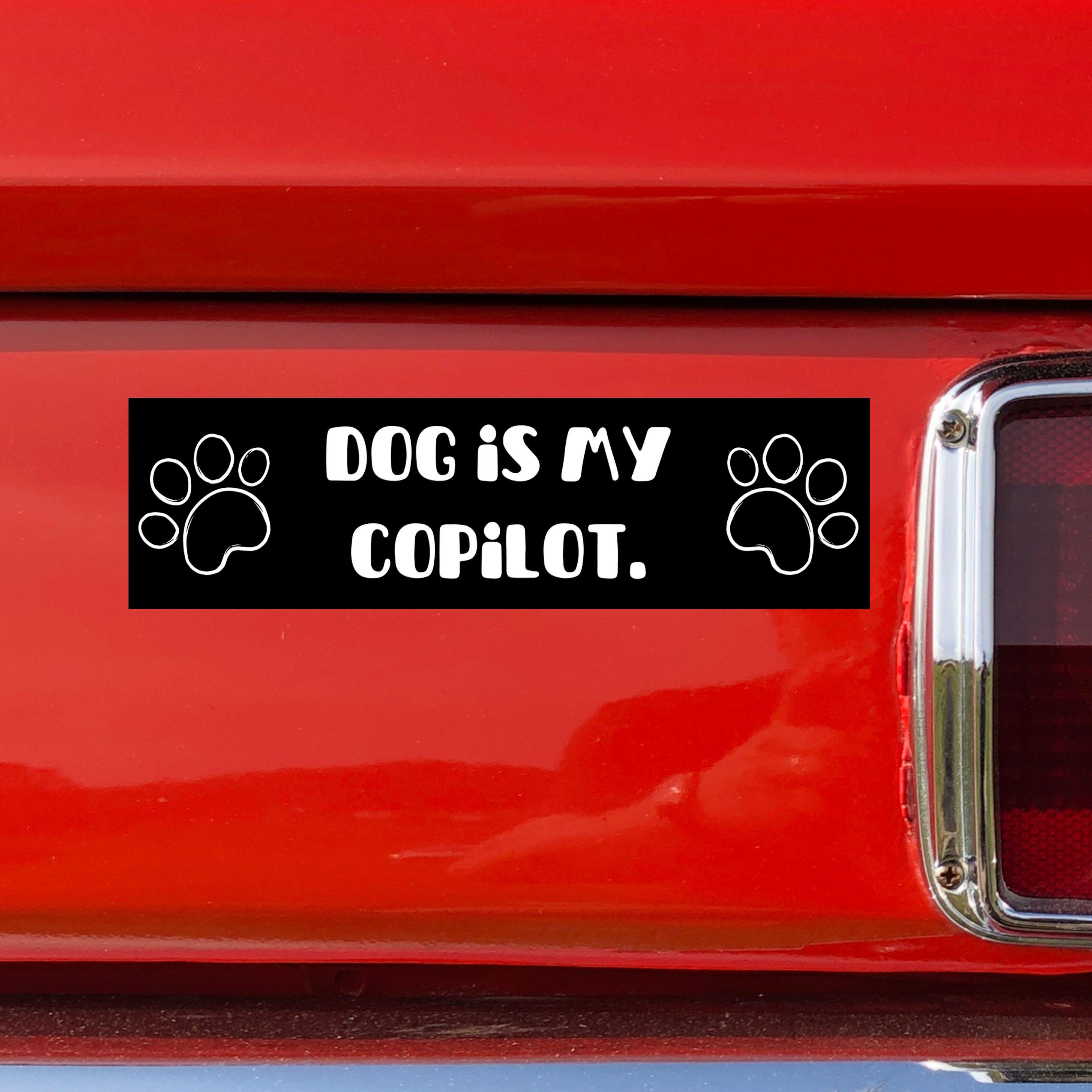 Dog is My Copilot Bumper Sticker: Fun Pet Lover Car Decal - Etsy