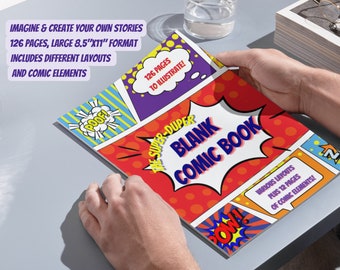 Blank Comic Book | Printable Comic Book Template | Digital Comic Book