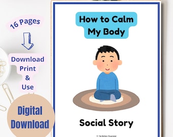 Calm My Body Social Story: Self-Regulation Lesson for Kids (Digital Download)