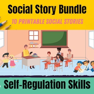 Social Story Bundle on Self-Regulation Skills | Printable Social Stories | Special Education