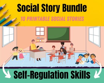 Social Story Bundle über Selbstregulierungsfähigkeiten | Druckbare Social Stories | Sonderpädagogik