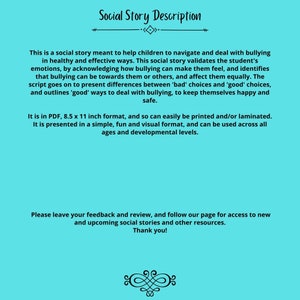 Digital Social Story | Bullying Story | Printable Social Story ...
