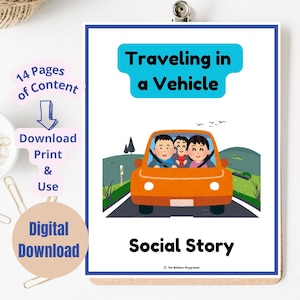 自閉症児のための旅行ソーシャルストーリー、車の乗り方に関するソーシャルストーリー、車の安全に関するソーシャルストーリー