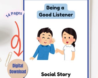 Good Listener Social Story: Elementary Social Skills Lesson (PDF Download)