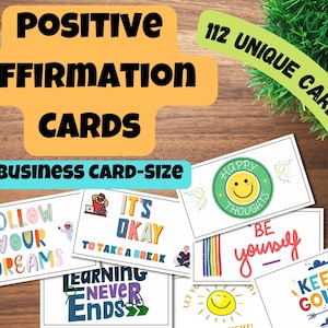 Tarjetas de diálogo interno positivo / Declaraciones de psicología positiva / Tarjetas de atención plena / Herramienta de asesoramiento / Actividad en el aula