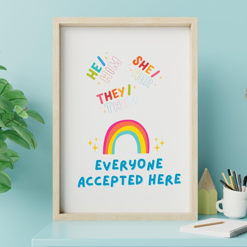 Gender Inclusive Poster Gender Inclusive Poster | LGBTQ2+ | Equality | Acceptance Poster ...