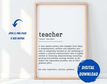 Teacher Definition Print: Eloquent Wall Art (Digital Download)