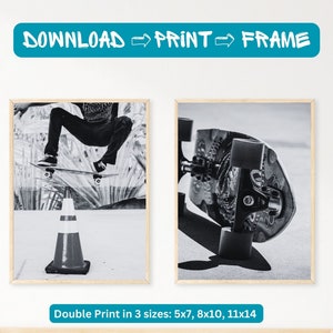 Skateboard Printable Art | Skateboarding Wall Decor | Skateboard print | skateboarding artwork