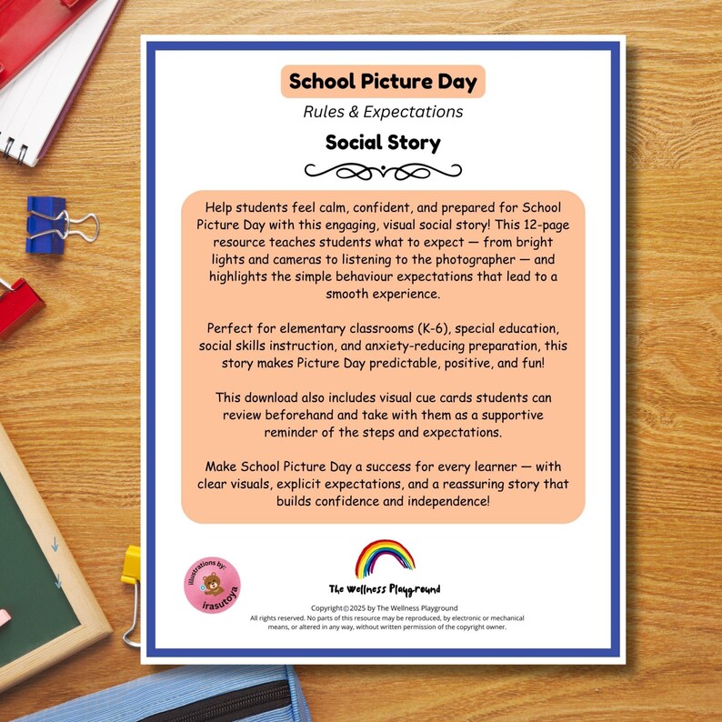 School Picture Day Social Story | Visual Supports for Routines and ...