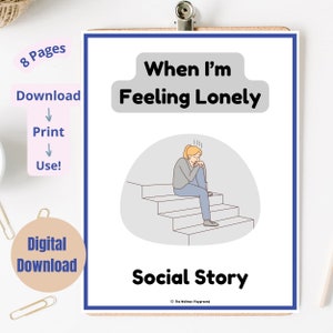 Social Story: When I&#39;m Feeling Lonely | Social Emotional Lesson | Social Skills Social Story | Special Education Lesson