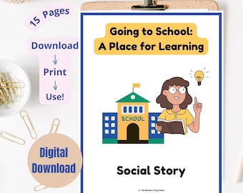 Going to School Social Story: Autism, Attendance Lesson (PDF Download)
