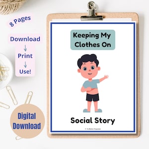 Social Story on Keeping Clothes On | Social Story for Student with Autism, ADHD