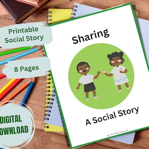 Social Story Sharing | social story for kids| | Printable Social Story | Lesson on Sharing | Social Skills Lesson for children