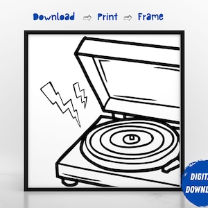 Turntable Wall Decor | Music Wall Art | Record Player Poster | Vinyl Lover