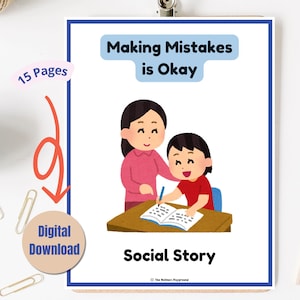 Wachstums-Mindset Social Story: Frustration bewältigen (PDF)