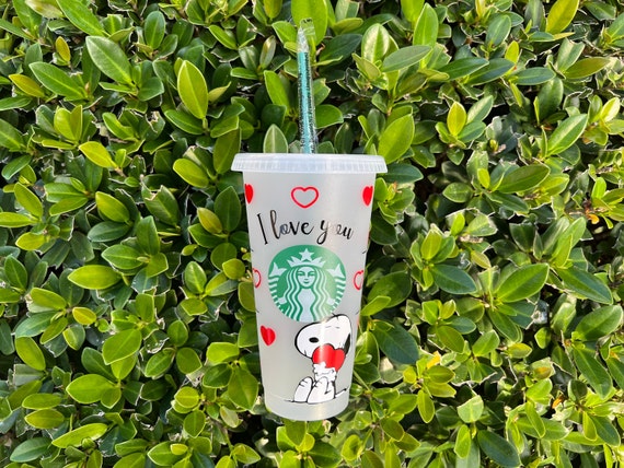 Snoopy Valentines Day Starbucks Cup