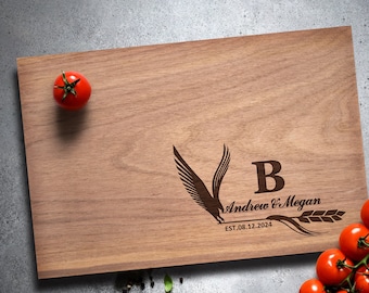 Personalisiertes Schneidebrett, personalisiertes Hochzeitsgeschenk, Einweihungsgeschenk, Schneidebrett mit Gravur, Jubiläumsgeschenk, Paddel-Schneidebrett