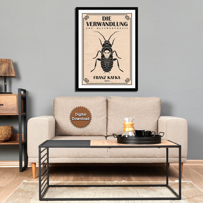 Kafka's Metamorphosis Poster: Minimalist Book Art (digital Download) - Etsy