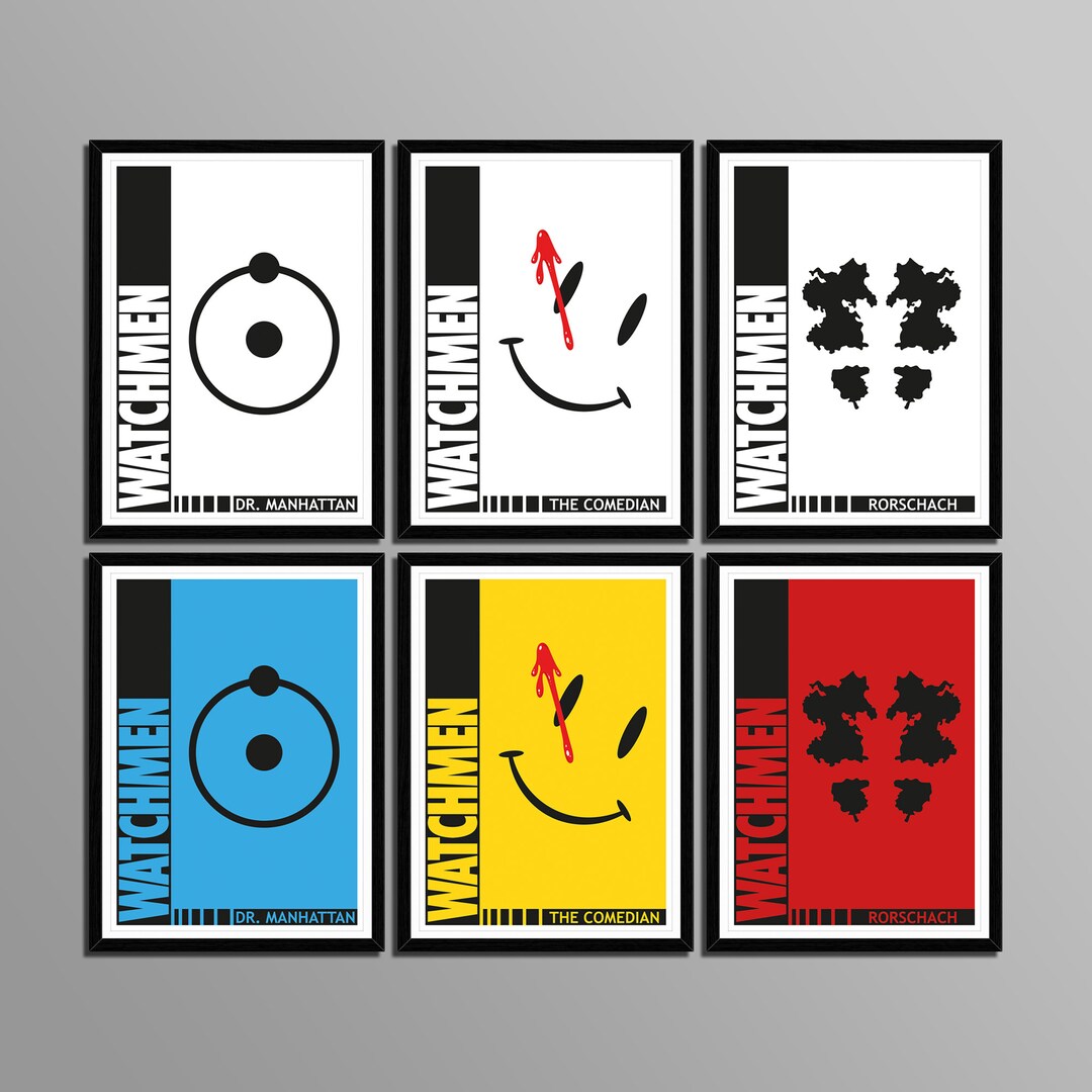 Minimal Design Printable Watchmen Poster. Printable Watchmen Movie Poster. the Comedian ...
