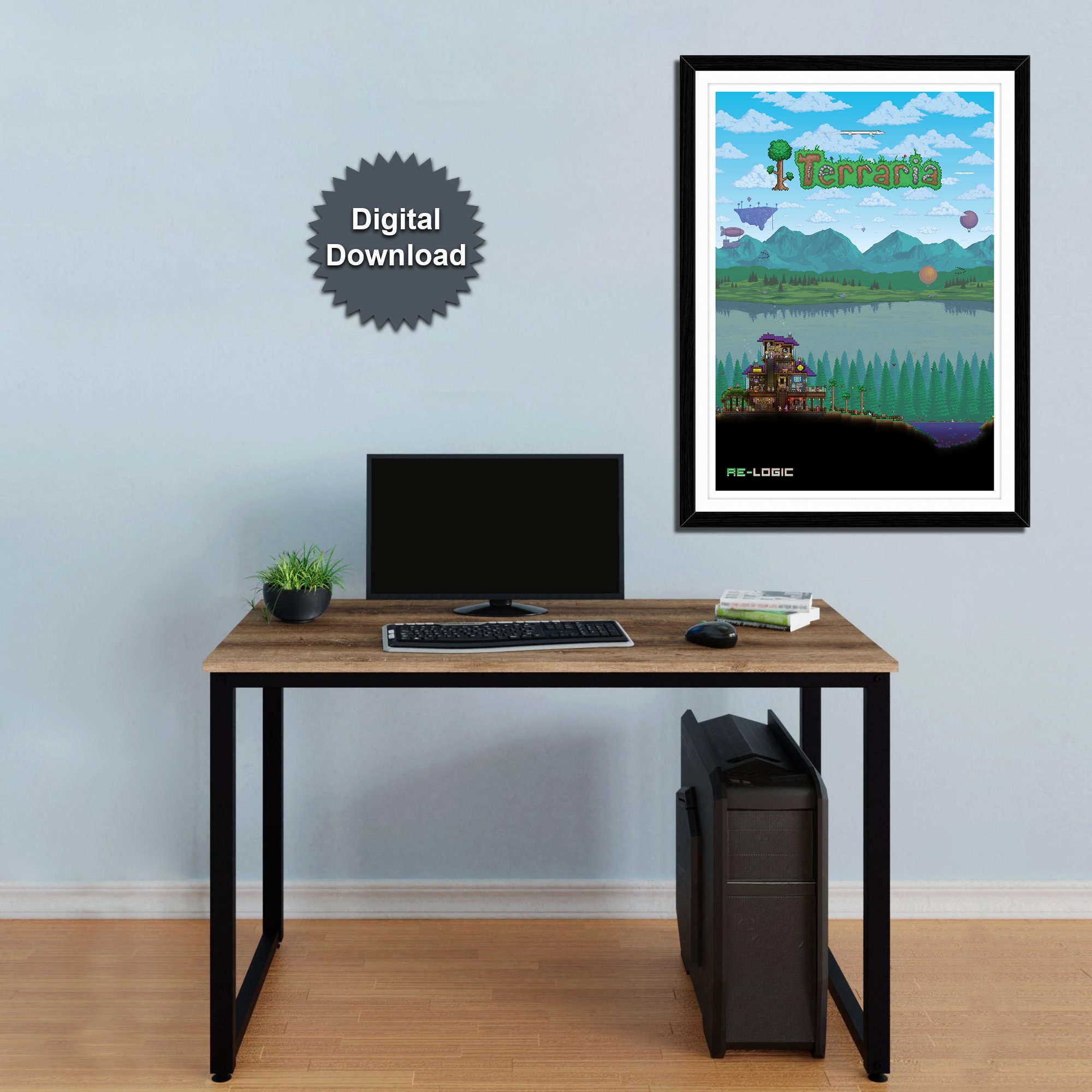 Pixel Art Terraria Poster. Printable Terraria Poster. - Etsy