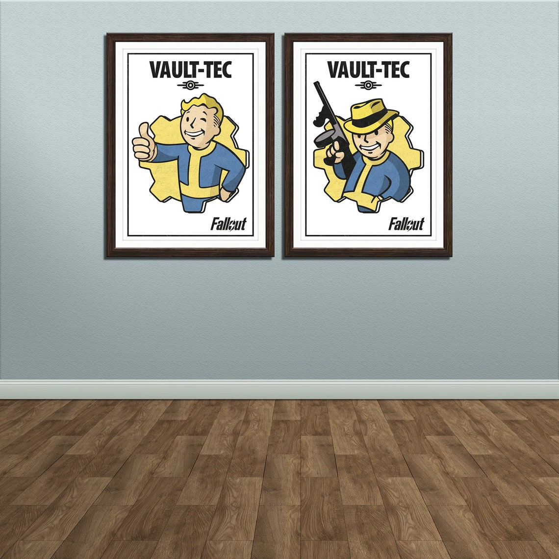 Minimally Designed Vault Boy Poster. Printable Game Poster. - Etsy