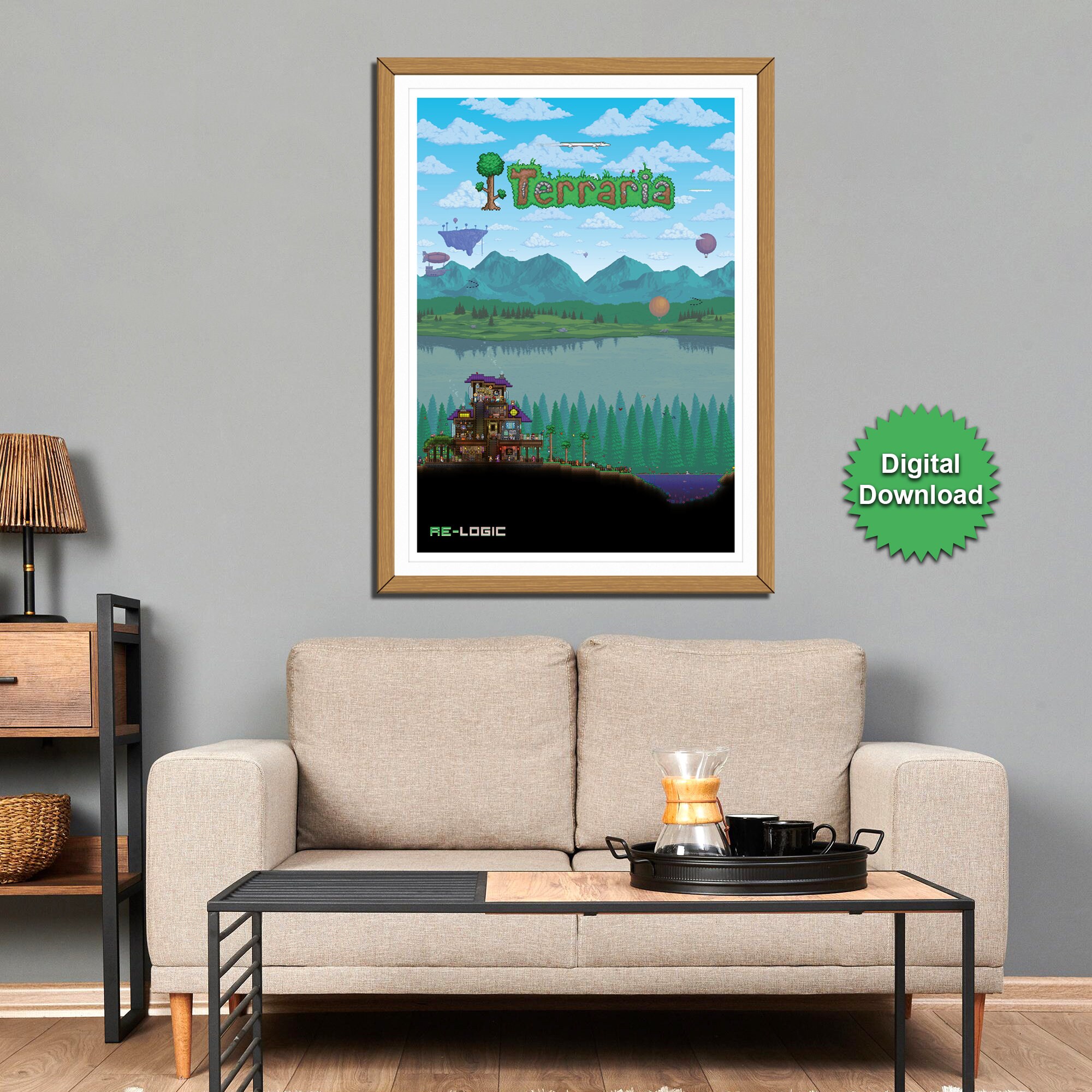Pixel Art Terraria Poster. Printable Terraria Poster. - Etsy