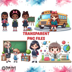 Transparent PNG Back to School Images Set, Cute Back to School PNG ...
