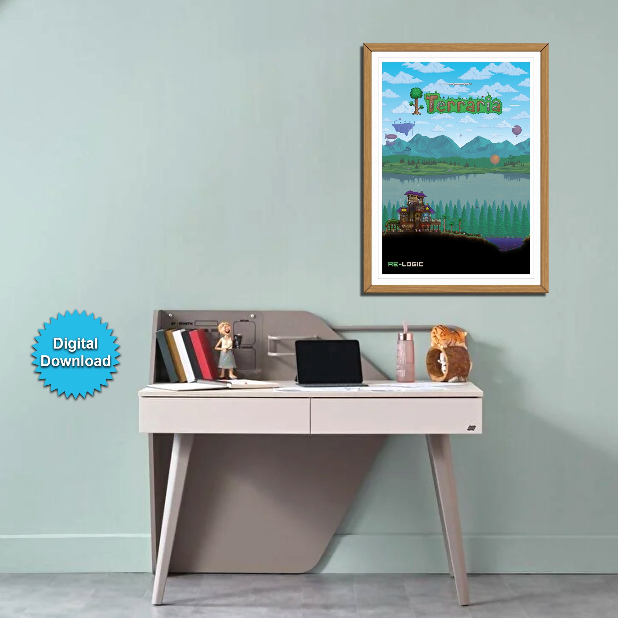 Pixel Art Terraria Poster. Printable Terraria Poster. - Etsy