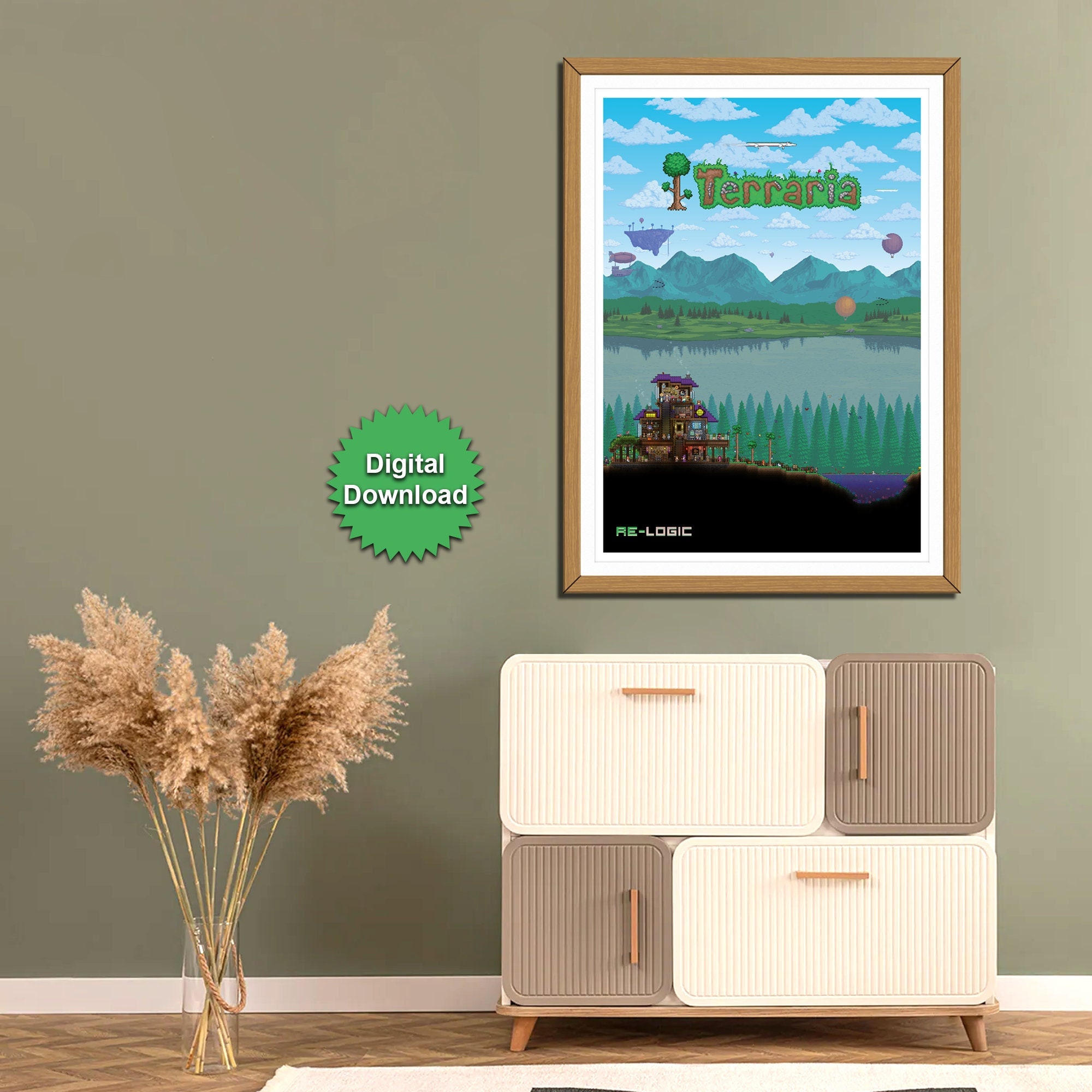 Pixel Art Terraria Poster. Printable Terraria Poster. - Etsy