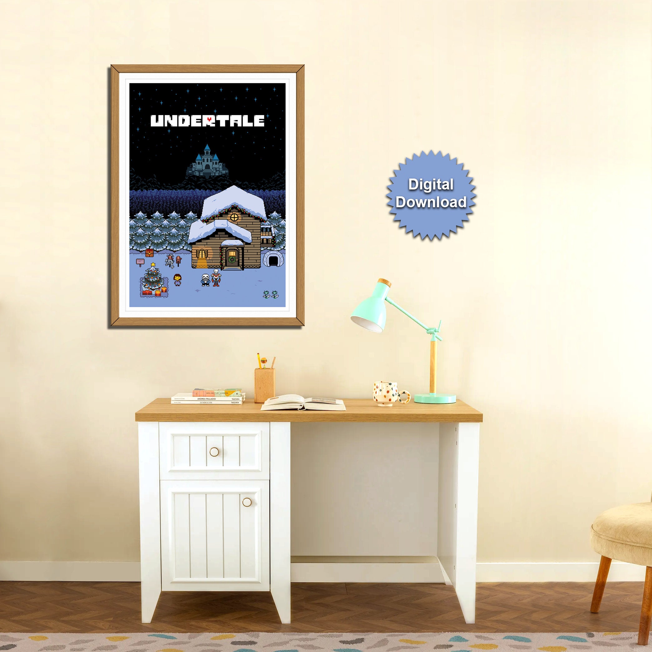 Pixel Art Undertale Poster. Printable Undertale Poster. Etsy Australia