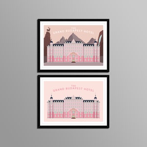 Minimally Designed The Grand Budapest Hotel. PRINTABLE ART,  Wall Art, Digital Art, Minimalist Poster Movie, Movie Poster Download