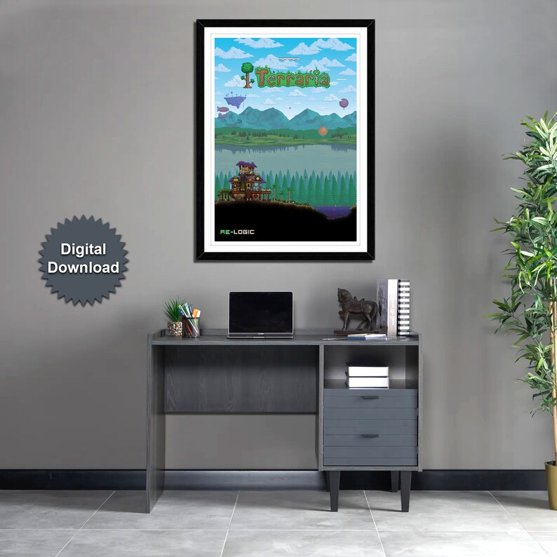 Pixel Art Terraria Poster. Printable Terraria Poster. - Etsy