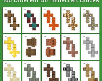 SET 4 - Minecraft Printable Papercraft Blocks