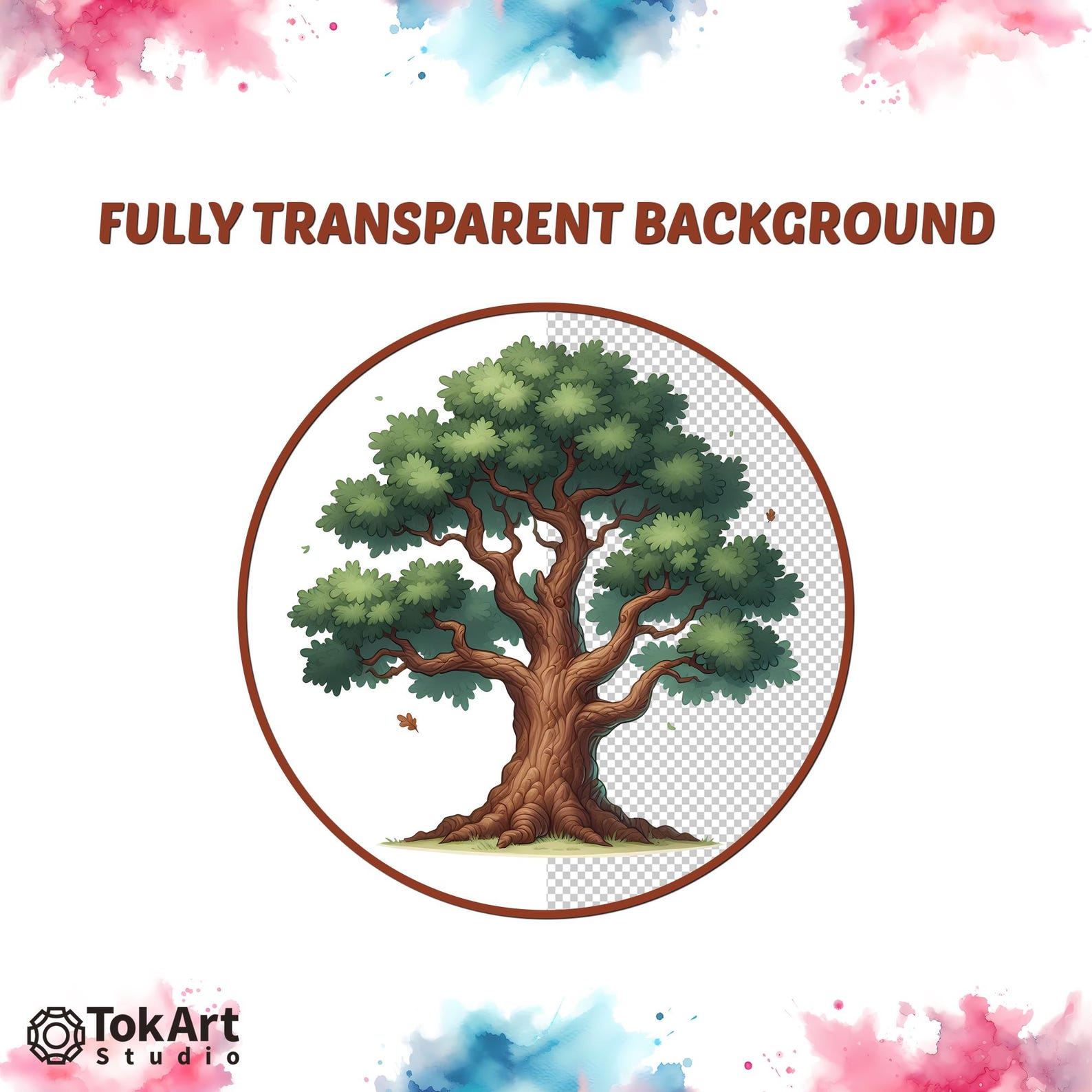 Stylistic Tree Watercolor Transparent PNG Tree Image Set. Watercolor PNG Stylistic ...