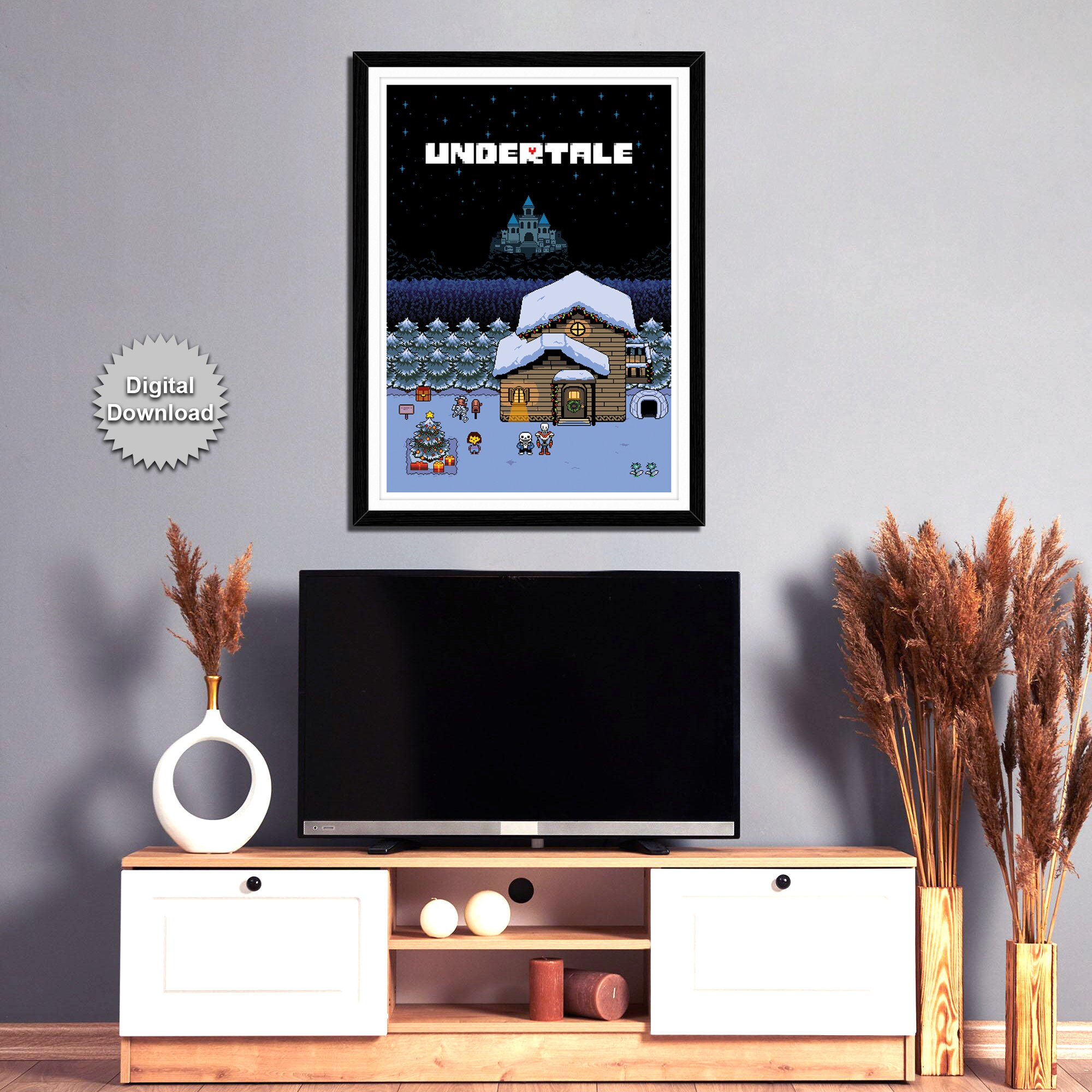 Pixel Art Undertale Poster. Printable Undertale Poster. - Etsy México