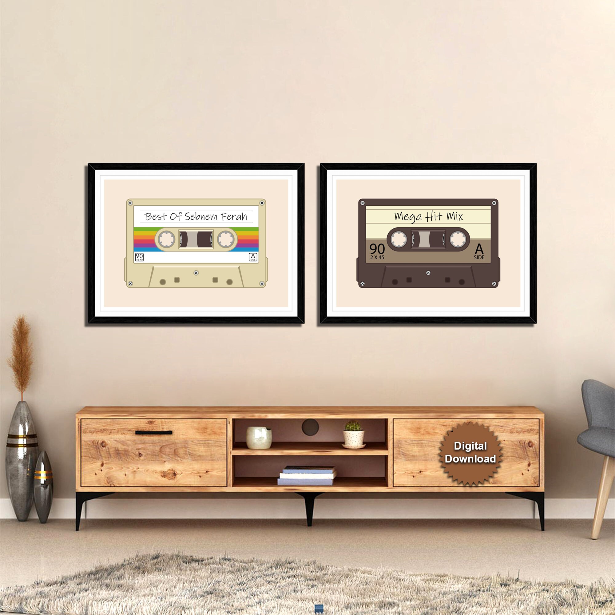 Editable Printable Cassette Tape Poster. Song Album or Mixed - Etsy Israel