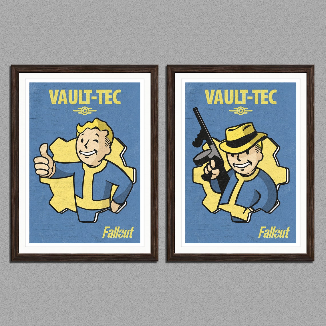 Minimally Designed Vault Boy Poster. Printable Game Poster. - Etsy