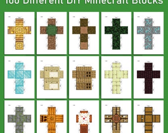 SET 4 - Minecraft Printable Papercraft Blocks