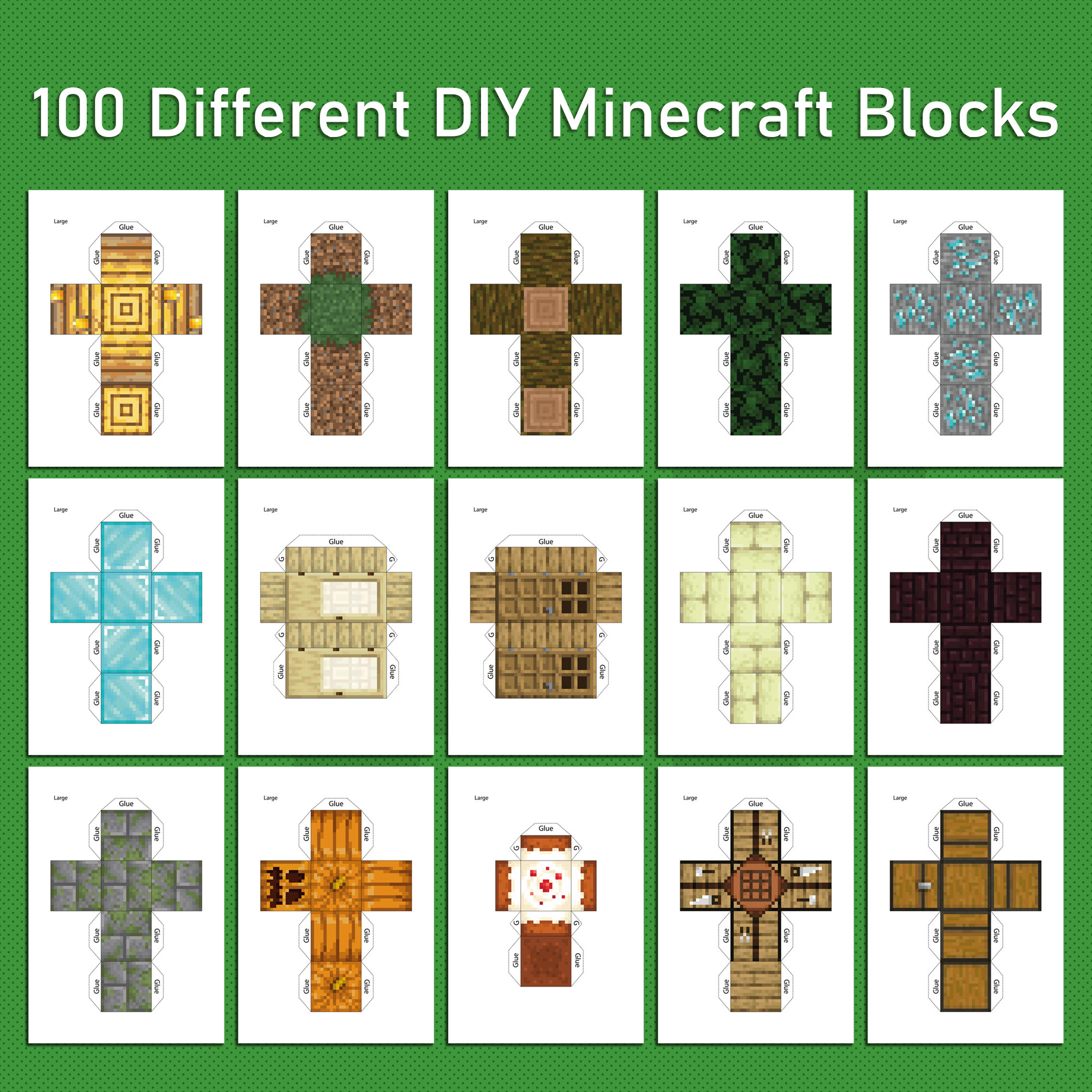 Bonecos 3D do Minecraft!  Minecraft printables, Minecraft blocks, Diy  minecraft