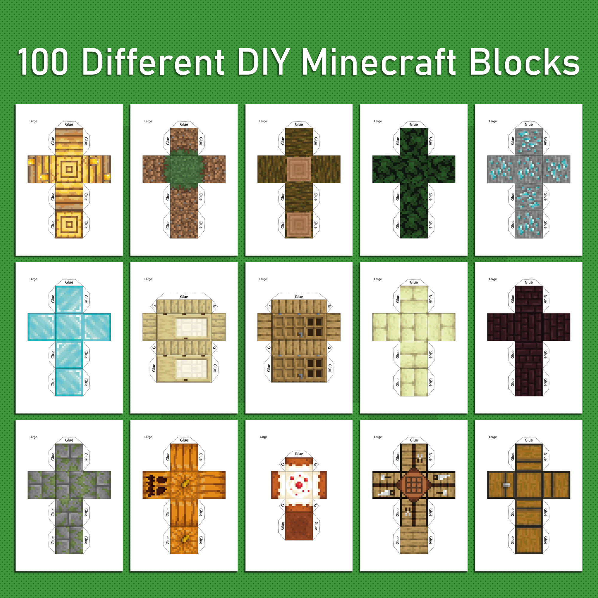 DIY Minecraft Painted Blocks » SKrafty