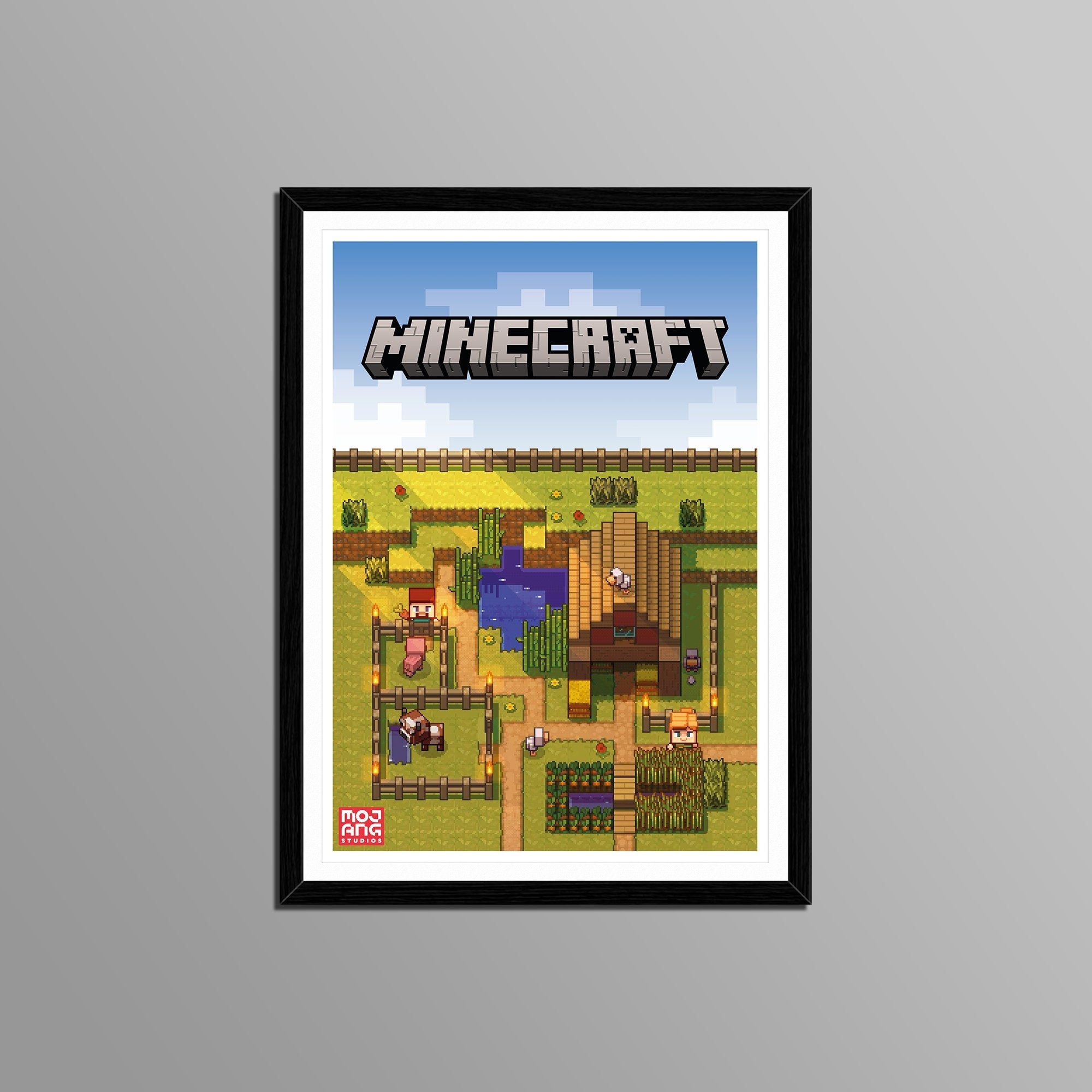 Printable Minecraft Poster With Pixel Art Design. Printable Minecraft ...