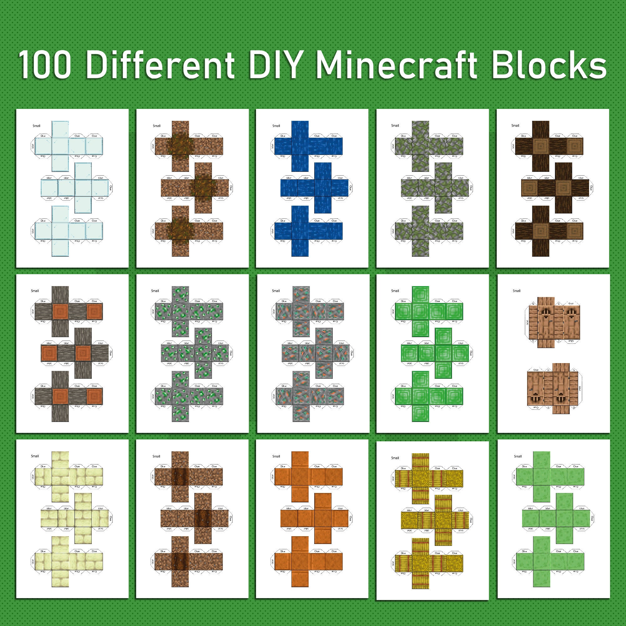 DIY Minecraft Painted Blocks » SKrafty