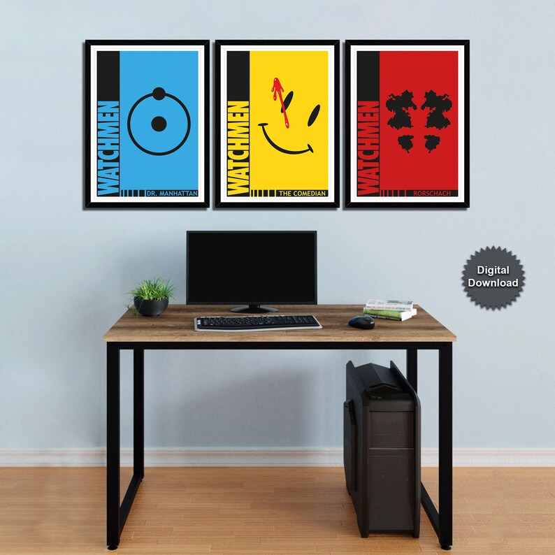 Minimal Design Printable Watchmen Poster. Printable Watchmen Movie Poster. the Comedian ...