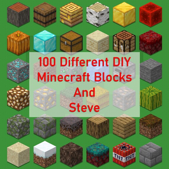 Minecraft Printable Papercraft Blocks - SET 1