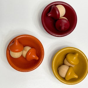 Fall acorns and bowls