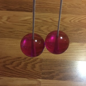 Clackers Click Clacks Klackers Acrylic Balls String Rope Knockers Whackers Kabangers Whakkos Noise Maker Toy Pink image 5