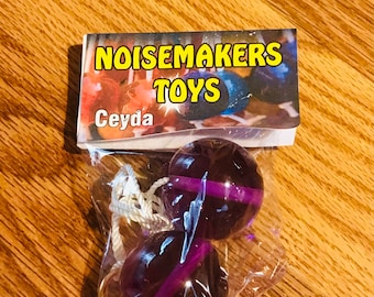 Ceyda Clackers Click Clacks Klackers Bolas de acrílico Cuerda Cuerda Aldabas Whackers Kabangers Whakkos Noise MakerToy (púrpura)