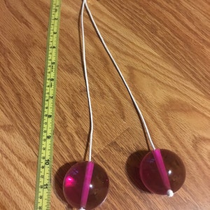 Clackers Click Clacks Klackers Acrylic Balls String Rope Knockers Whackers Kabangers Whakkos Noise Maker Toy Pink image 4